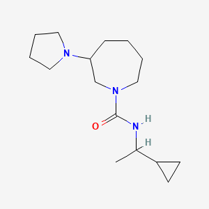 molecular formula C16H29N3O B6897519 N-(1-cyclopropylethyl)-3-pyrrolidin-1-ylazepane-1-carboxamide 