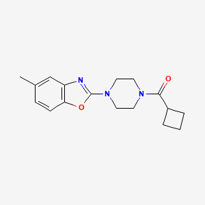 molecular formula C17H21N3O2 B6897551 Cyclobutyl-[4-(5-methyl-1,3-benzoxazol-2-yl)piperazin-1-yl]methanone 