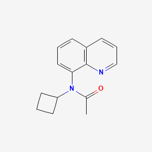 molecular formula C15H16N2O B6897561 N-cyclobutyl-N-quinolin-8-ylacetamide 