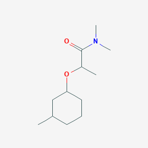molecular formula C12H23NO2 B6897599 N,N-dimethyl-2-(3-methylcyclohexyl)oxypropanamide 