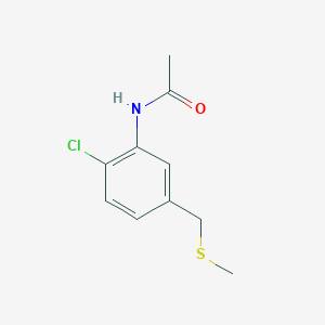 molecular formula C10H12ClNOS B6897633 N-[2-chloro-5-(methylsulfanylmethyl)phenyl]acetamide 