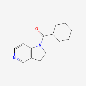 molecular formula C14H18N2O B6897676 Cyclohexyl(2,3-dihydropyrrolo[3,2-c]pyridin-1-yl)methanone 