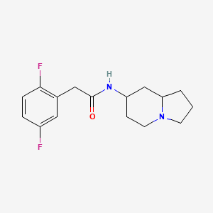 molecular formula C16H20F2N2O B6897840 N-(1,2,3,5,6,7,8,8a-octahydroindolizin-7-yl)-2-(2,5-difluorophenyl)acetamide 