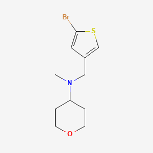 molecular formula C11H16BrNOS B6897957 N-[(5-bromothiophen-3-yl)methyl]-N-methyloxan-4-amine 