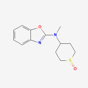 molecular formula C13H16N2O2S B6897969 N-methyl-N-(1-oxothian-4-yl)-1,3-benzoxazol-2-amine 