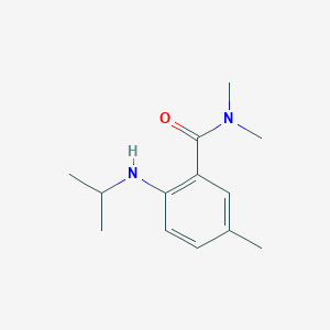 molecular formula C13H20N2O B6898145 N,N,5-trimethyl-2-(propan-2-ylamino)benzamide 