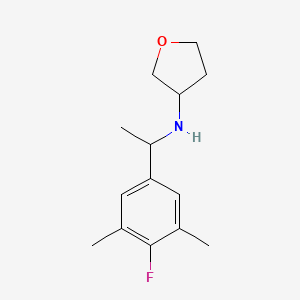 molecular formula C14H20FNO B6898368 N-[1-(4-fluoro-3,5-dimethylphenyl)ethyl]oxolan-3-amine 
