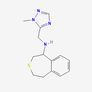 molecular formula C14H18N4S B6898375 N-[(2-methyl-1,2,4-triazol-3-yl)methyl]-1,2,4,5-tetrahydro-3-benzothiepin-5-amine 
