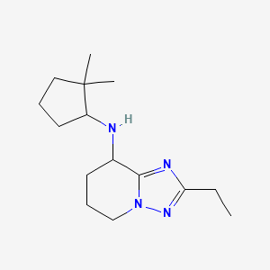 molecular formula C15H26N4 B6898387 N-(2,2-dimethylcyclopentyl)-2-ethyl-5,6,7,8-tetrahydro-[1,2,4]triazolo[1,5-a]pyridin-8-amine 