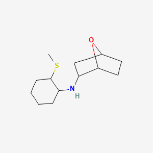 molecular formula C13H23NOS B6898431 N-(2-methylsulfanylcyclohexyl)-7-oxabicyclo[2.2.1]heptan-2-amine 