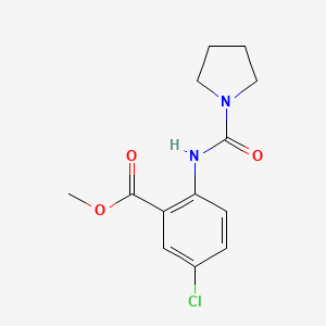 molecular formula C13H15ClN2O3 B6898603 Methyl 5-chloro-2-(pyrrolidine-1-carbonylamino)benzoate 