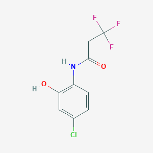 molecular formula C9H7ClF3NO2 B6898607 N-(4-chloro-2-hydroxyphenyl)-3,3,3-trifluoropropanamide 