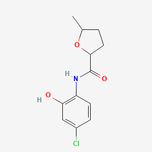 molecular formula C12H14ClNO3 B6898621 N-(4-chloro-2-hydroxyphenyl)-5-methyloxolane-2-carboxamide 