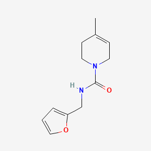 molecular formula C12H16N2O2 B6898637 N-(furan-2-ylmethyl)-4-methyl-3,6-dihydro-2H-pyridine-1-carboxamide 