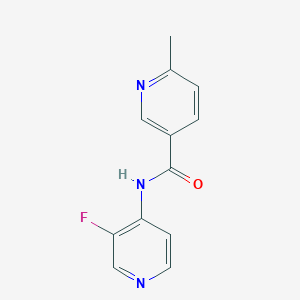 molecular formula C12H10FN3O B6898692 N-(3-fluoropyridin-4-yl)-6-methylpyridine-3-carboxamide 