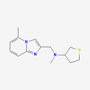 molecular formula C14H19N3S B6898815 N-methyl-N-[(5-methylimidazo[1,2-a]pyridin-2-yl)methyl]thiolan-3-amine 