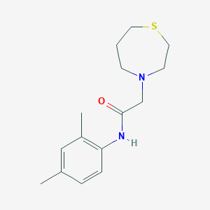 molecular formula C15H22N2OS B6898841 N-(2,4-dimethylphenyl)-2-(1,4-thiazepan-4-yl)acetamide 