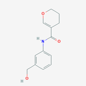 molecular formula C13H15NO3 B6898917 N-[3-(hydroxymethyl)phenyl]-3,4-dihydro-2H-pyran-5-carboxamide 