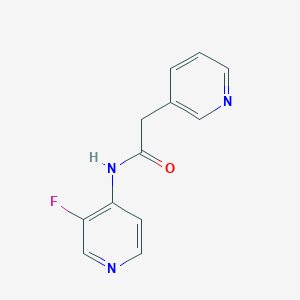 molecular formula C12H10FN3O B6899029 N-(3-fluoropyridin-4-yl)-2-pyridin-3-ylacetamide 