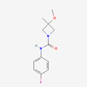 molecular formula C12H15FN2O2 B6899122 N-(4-fluorophenyl)-3-methoxy-3-methylazetidine-1-carboxamide 