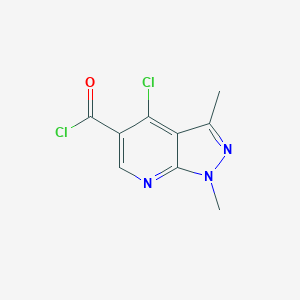 molecular formula C9H7Cl2N3O B068992 4-Chloro-1,3-Dimethyl-1H-Pyrazolo[3,4-B]Pyridine-5-Carbonyl Chloride CAS No. 175201-95-3