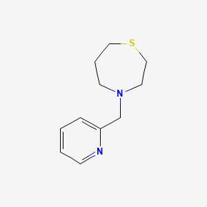 molecular formula C11H16N2S B6899274 4-(Pyridin-2-ylmethyl)-1,4-thiazepane 