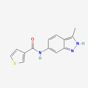 molecular formula C13H11N3OS B6899307 N-(3-methyl-2H-indazol-6-yl)thiophene-3-carboxamide 