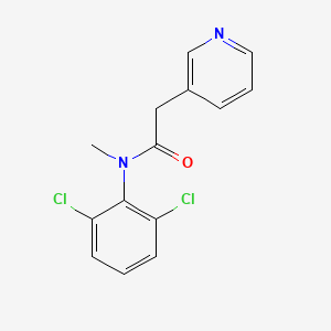 molecular formula C14H12Cl2N2O B6899415 N-(2,6-dichlorophenyl)-N-methyl-2-pyridin-3-ylacetamide 