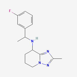 molecular formula C15H19FN4 B6899431 N-[1-(3-fluorophenyl)ethyl]-2-methyl-5,6,7,8-tetrahydro-[1,2,4]triazolo[1,5-a]pyridin-8-amine 