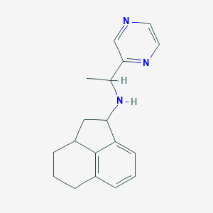 molecular formula C18H21N3 B6899433 N-(1-pyrazin-2-ylethyl)-1,2,3,3a,4,5-hexahydroacenaphthylen-1-amine 