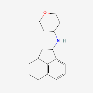 molecular formula C17H23NO B6899448 N-(1,2,3,3a,4,5-hexahydroacenaphthylen-1-yl)oxan-4-amine 