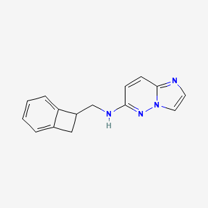 molecular formula C15H14N4 B6899510 N-(7-bicyclo[4.2.0]octa-1,3,5-trienylmethyl)imidazo[1,2-b]pyridazin-6-amine 