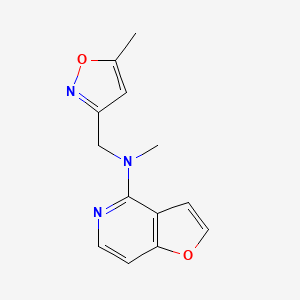 molecular formula C13H13N3O2 B6899514 N-methyl-N-[(5-methyl-1,2-oxazol-3-yl)methyl]furo[3,2-c]pyridin-4-amine 