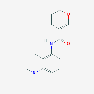 molecular formula C15H20N2O2 B6899651 N-[3-(dimethylamino)-2-methylphenyl]-3,4-dihydro-2H-pyran-5-carboxamide 