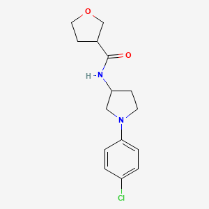 molecular formula C15H19ClN2O2 B6899712 N-[1-(4-chlorophenyl)pyrrolidin-3-yl]oxolane-3-carboxamide 