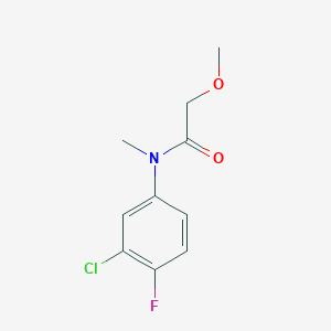 molecular formula C10H11ClFNO2 B6899725 N-(3-chloro-4-fluorophenyl)-2-methoxy-N-methylacetamide 