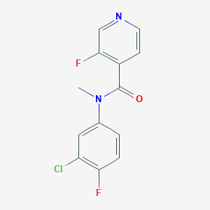molecular formula C13H9ClF2N2O B6899746 N-(3-chloro-4-fluorophenyl)-3-fluoro-N-methylpyridine-4-carboxamide 