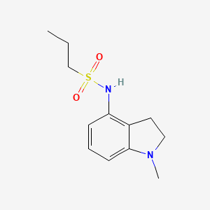 molecular formula C12H18N2O2S B6899831 N-(1-methyl-2,3-dihydroindol-4-yl)propane-1-sulfonamide 