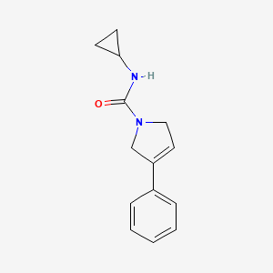 molecular formula C14H16N2O B6899840 N-cyclopropyl-3-phenyl-2,5-dihydropyrrole-1-carboxamide 
