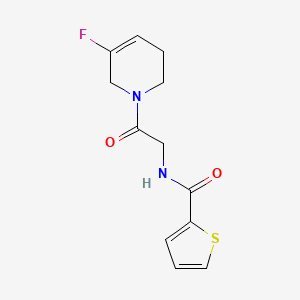 molecular formula C12H13FN2O2S B6899920 N-[2-(5-fluoro-3,6-dihydro-2H-pyridin-1-yl)-2-oxoethyl]thiophene-2-carboxamide 