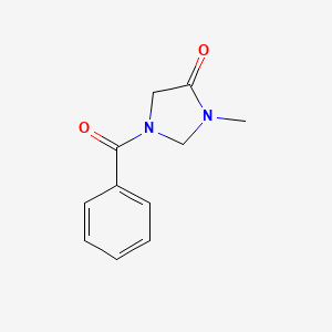molecular formula C11H12N2O2 B6899934 1-Benzoyl-3-methylimidazolidin-4-one 