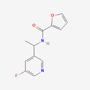 molecular formula C12H11FN2O2 B6899948 N-[1-(5-fluoropyridin-3-yl)ethyl]furan-2-carboxamide 