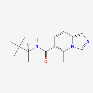 molecular formula C15H21N3O B6899982 N-(3,3-dimethylbutan-2-yl)-5-methylimidazo[1,5-a]pyridine-6-carboxamide 
