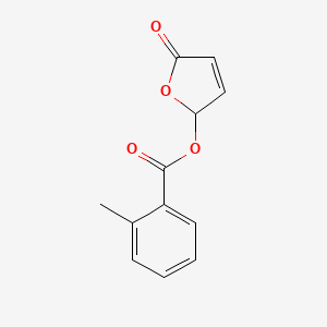 molecular formula C12H10O4 B6900112 (5-oxo-2H-furan-2-yl) 2-methylbenzoate 