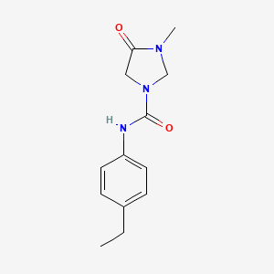 molecular formula C13H17N3O2 B6900115 N-(4-ethylphenyl)-3-methyl-4-oxoimidazolidine-1-carboxamide 