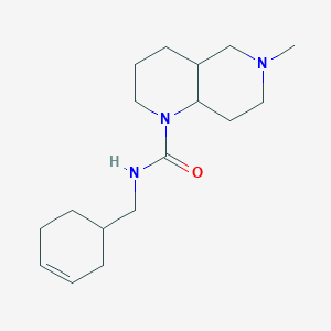 molecular formula C17H29N3O B6900131 N-(cyclohex-3-en-1-ylmethyl)-6-methyl-2,3,4,4a,5,7,8,8a-octahydro-1,6-naphthyridine-1-carboxamide 