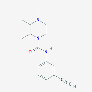 molecular formula C16H21N3O B6900133 N-(3-ethynylphenyl)-2,3,4-trimethylpiperazine-1-carboxamide 