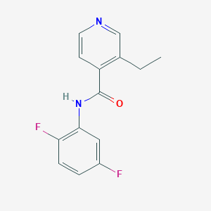 molecular formula C14H12F2N2O B6900225 N-(2,5-difluorophenyl)-3-ethylpyridine-4-carboxamide 