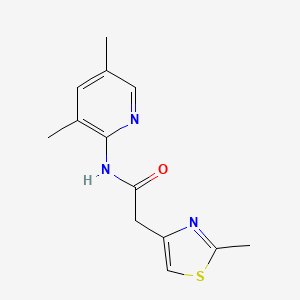 molecular formula C13H15N3OS B6900248 N-(3,5-dimethylpyridin-2-yl)-2-(2-methyl-1,3-thiazol-4-yl)acetamide 