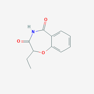 molecular formula C11H11NO3 B069003 2-Ethyl-2,3,4,5-tetrahydro-1,4-benzoxazepine-3,5-dione CAS No. 175136-47-7
